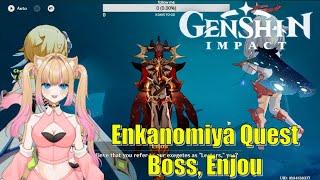 Enkanomiya Quest Boss Fight, Abyss Lector Enjou and Bathysmal Visharp, Milameowz - Genshin Impact