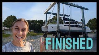 UPGRADES in the boat yard! - Sailing Catamaran