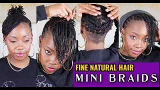 HAIR GROWTH! | Fine VS Thin | Multi- Styling My FINE Natural Hair MINI BRAIDS | MARY K. BELLA