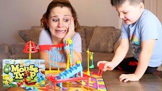 PLAYING MOUSE TRAP GAME with CALEB and MOMMy! Don't Get Caught in the MOUSETRAP!