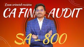 SA 800 Revision for CA Final Audit New syllabus - Auditing Standards|| Special purpose FRFW