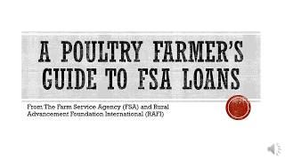 A Poultry Farmer’s Guide to FSA Loans