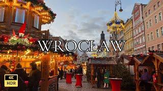 [4K] Wroclaw 2024  - Beautiful Christmas market in Poland ️ (holiday atmosphere)