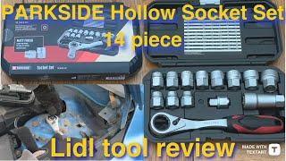 Lidl Parkside 14 piece hollow socket set tool review - Halfords Vortex alternative?