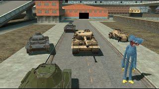 Garry's Mod AI Tanks vs AI Tanks bigger Armies!