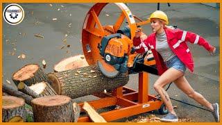 Extreme Dangerous Fastest Big Chainsaw Cutting Tree Machines | Monster Stump Removal Excavator #89