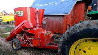 Grinding Corn and Moving Hay On A Dairy Farm!