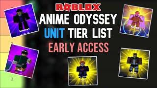 Anime Odyssey Unit Tier List - Early Access