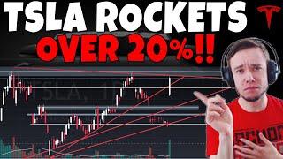 TESLA Stock - TSLA Rockets Over 20%!! Whats Next?