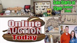 Live 4 hour auction! Paintings, Vintage Coins, Wood Carvings, Cat figurines and much more!
