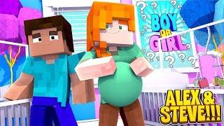 Minecraft LIFE OF ALEX & STEVE- ALEX IS PREGNANT WITH TWINS!!!