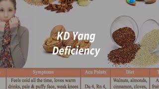 Kd Yang deficiency in TCM