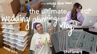 ULTIMATE WEDDING PLANNING VLOG huge decor unboxing, table bins, + self-care