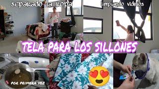 Compré tela para los sillones / todo el día siendo ama de casa 