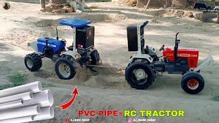 DIY remote control swaraj 744 tractor from dc motor using pvc pipe.