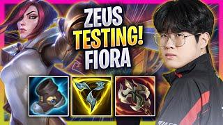 ZEUS TESTING FIORA TOP IN EUW SOLOQ! - T1 Zeus Plays Fiora TOP vs Warwick! | Bootcamp 2024