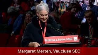 Margaret at the NSW Labor conference