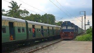 Double Line Speedy crossing of Howrah-Katwa Local & Malda Town Intercity Express TrainTrain