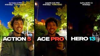 DJI Osmo Action 5 PRO vs Insta360 ACE PRO vs GoPro 13 ¡MEGA TEST!