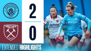 EXTENDED HIGHLIGHTS | MAN CITY 2-0 WEST HAM | City’s unbeaten start continues against West Ham | WSL