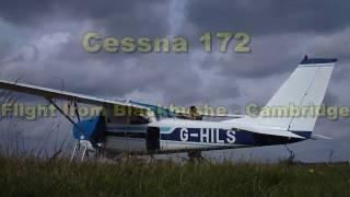 Cessna 172 Flight Blackbushe - Cambridge Crosswind Landing