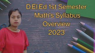 D.El.Ed  1st semester syllabus Overview 2023 |  D.El.Ed Classes By Renu