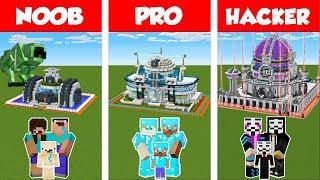 Minecraft NOOB vs PRO vs HACKER: SAFEST FUTURE  FAMILY HOUSE - BUILD CHALLENGE / Animation