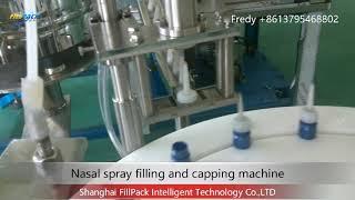 Nasal liquid spray filling and capping machine automatic