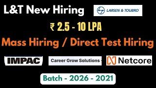 L and T Hiring | Direct Test Hiring 2024 | 2024 batch hiring off campus | hire me plz