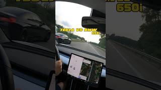 Tesla Model 3 Performance vs BMW 650i on German autobahn!