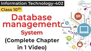 COMPLETE CHAPTER - Database Management System Class 10 IT | DBMS IT Class 10