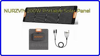 REVIEW (2024): NURZVIY 200W Portable Solar Panel. ESSENTIAL details.