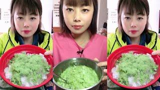 [ASMR]ZHAOFENG Crushed Ice|Matcha Ice|Ice Eating|#Matchaice