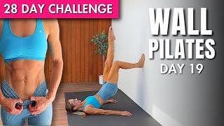 27 Min Full Body Wall Pilates Workout (Burn Fat!)| 28 DAY WALL PILATES CHALLENGE Day 19