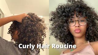 Curly Hair Routine 3b/3c (wash, bangs, volume)