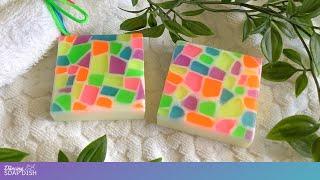 Neon Mosaic Soap Bars / April 2023 Mosaic Soap Challenge