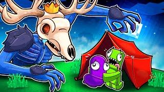 Trapped 99 NIGHTS in the THE FOREST!! (Rainbow Friends vs The Woods)