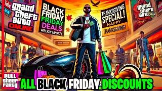 HUGE BLACK FRIDAY SALE IN GTA ONLINE  WEEKLY UPDATE -  Discounts, Bonuses, Free Cars, Rewards & Sale