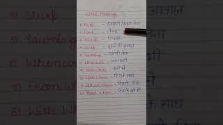 Basic Word Meaning in English to Hindi #shorts #youtubeshorts #Englishlovers