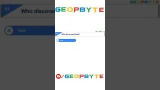 Who discovered India? #ytshorts #geopbyte