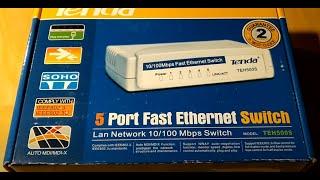 Unboxing  New TENDA TEH500S Fast Ethernet Swich 100BASE-T/100BASE-TX