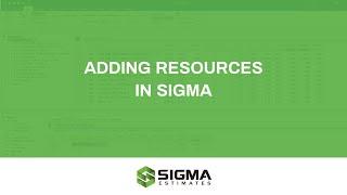 How to add resources in Sigma