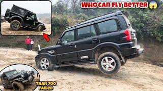 Mahindra Scorpio vs New Thar vs Thar 700 | Extreme muddy ditch Challenge gone wrong