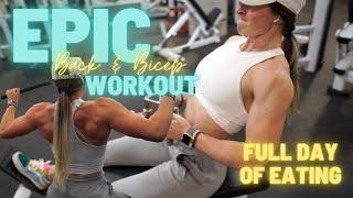 FULL Back & Bicep Workout - Figure Competitor (4 WEEKS OUT)!