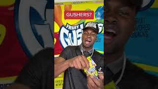 Fruit Roll-Ups or GUSHERS?? #youtubeshorts #THADDBOII #gushers #fruitrollup #fruitbythefoot #CJU