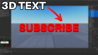 How To Make 3D TEXT In ROBLOX STUDIO!