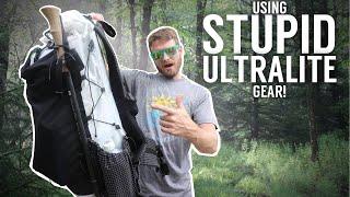 Using STUPID Ultralight Gear! Minimalist Summer Backpacking Overnighter