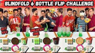 Blindfold 6 Bottles Flip Challenge  #moneychallenge #bottleflipchallenge    | Sahil Khan & Team |