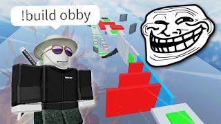 Hacker Builds a Troll Obby (Roblox Obby Creator)