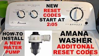 How to Replace an Amana Washer Drain Pump.  Amana Washer Reset Code #2  #amana #reset #drainpump